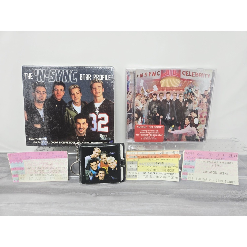 RARE-Vintage 2000 *NSYNC‎ Collection Super Fan Ticket Stubs Sealed Cds